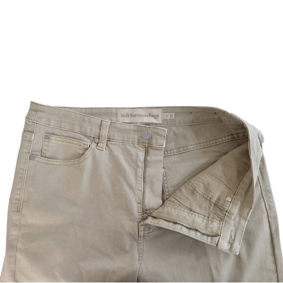 Soft Surroundings Jeans Womens 12 Straight Stretch Comfy Ankle Staple High Rise - Picture 5 of 11